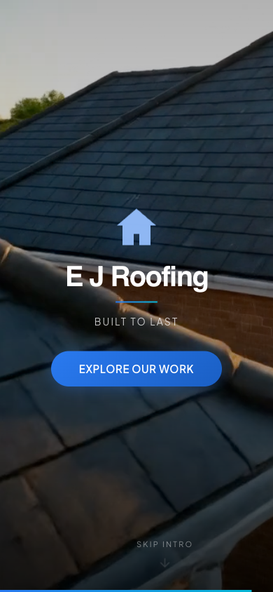 E J Roofing mobile view