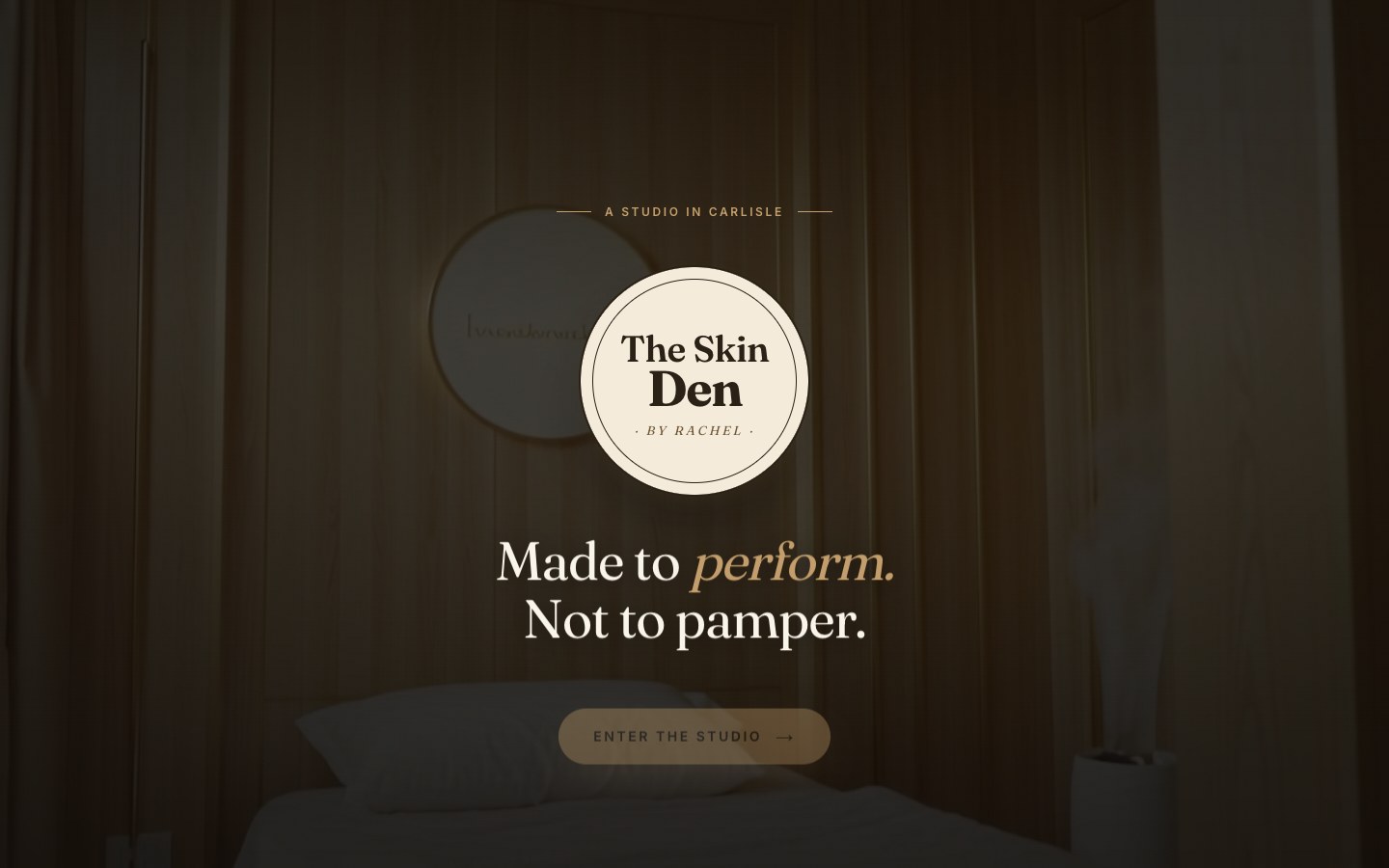 The Skin Den desktop view